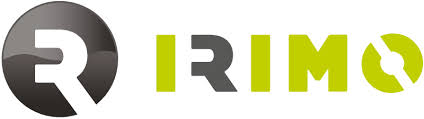 Logotipo de la empresa Irimo, que combina colores negro y verde, representando innovación y tecnología en el sector.